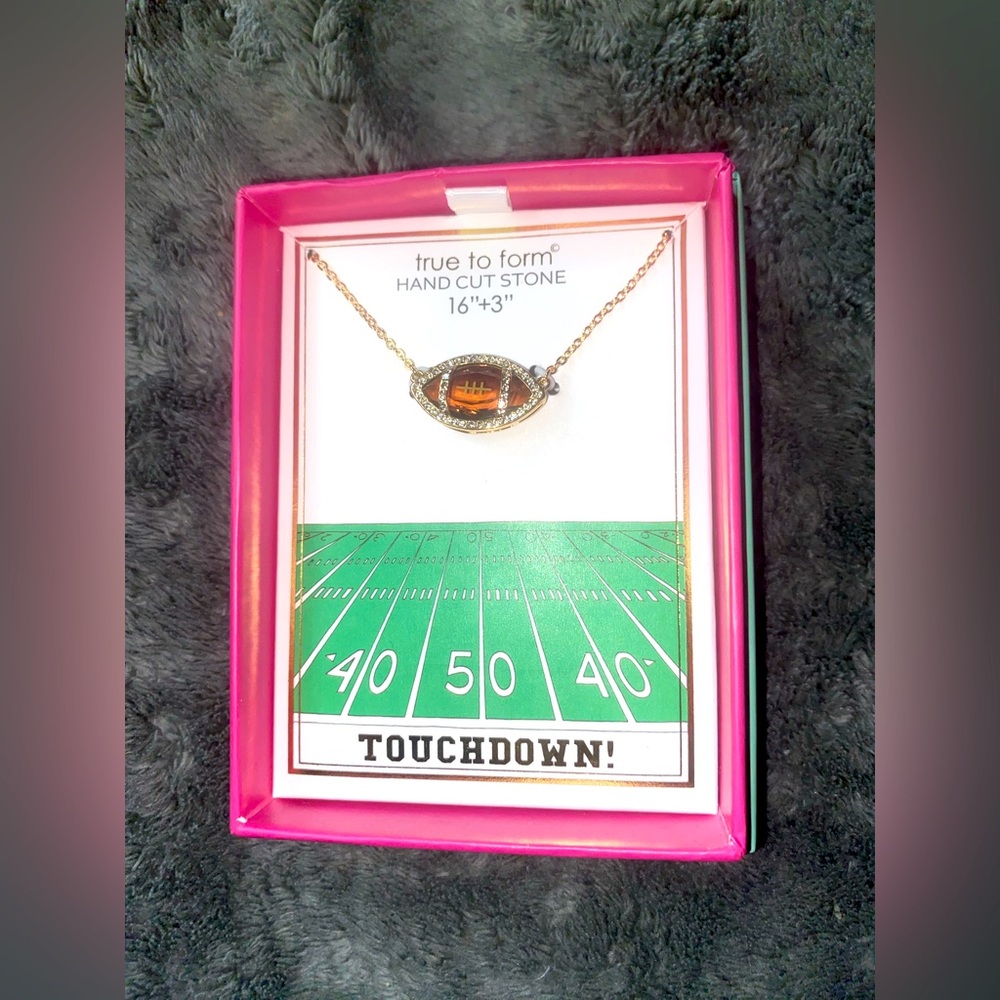 BNIB True to Form Football Necklace